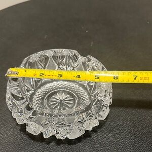 Elegant Crystal Cut Ashtray.